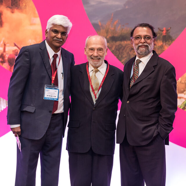 IIPT India VP Kiran Yadav and President Ajay Prakash with Lou D'Amore, Founder-President IIPT